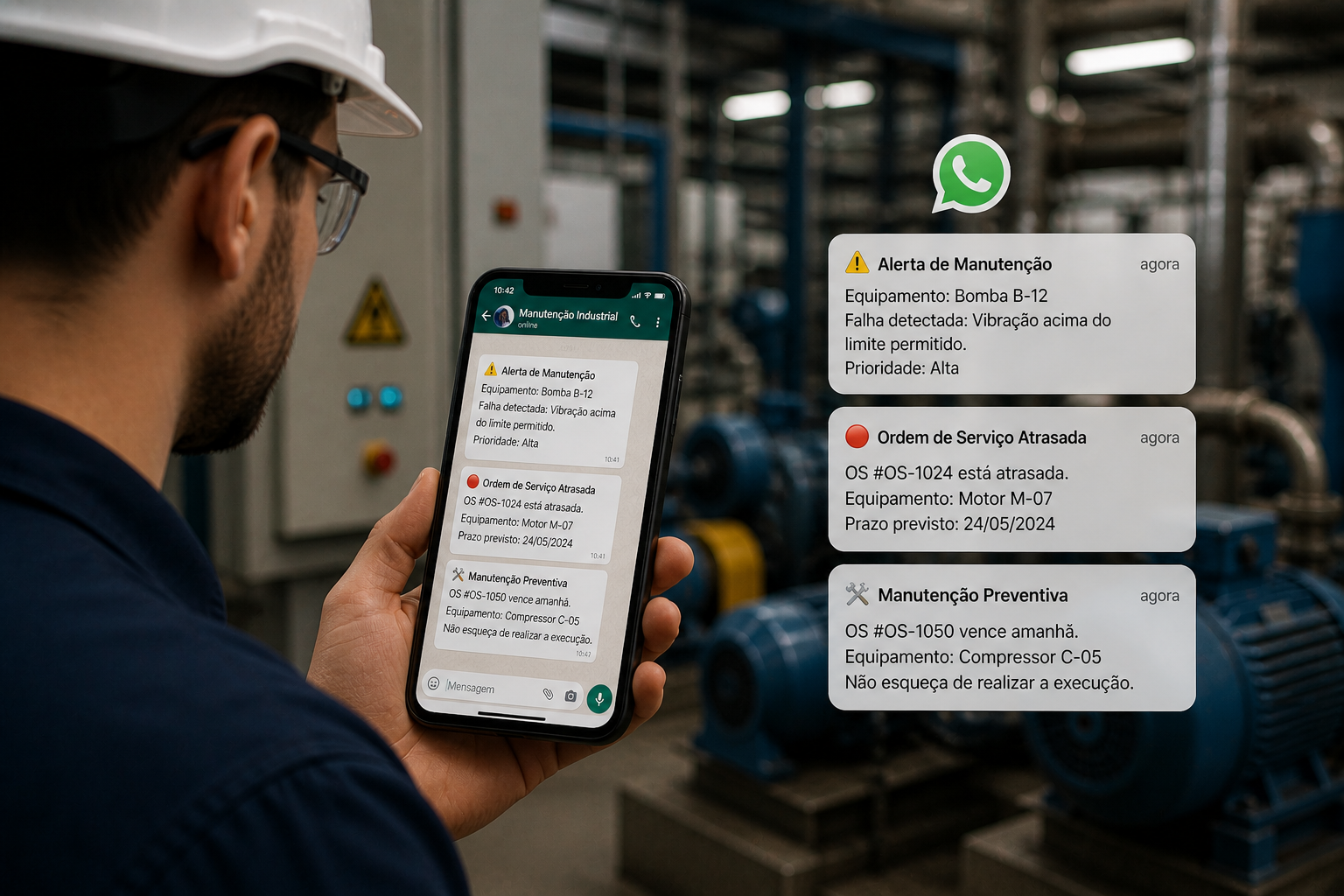 Alerta automático via WhatsApp